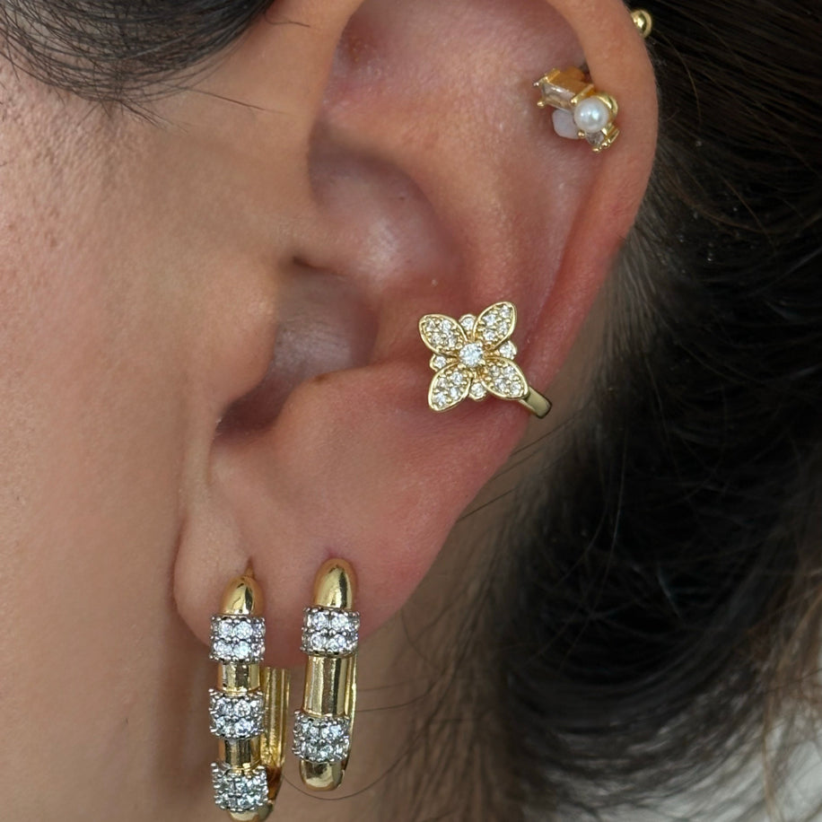 Çiçek earcuff