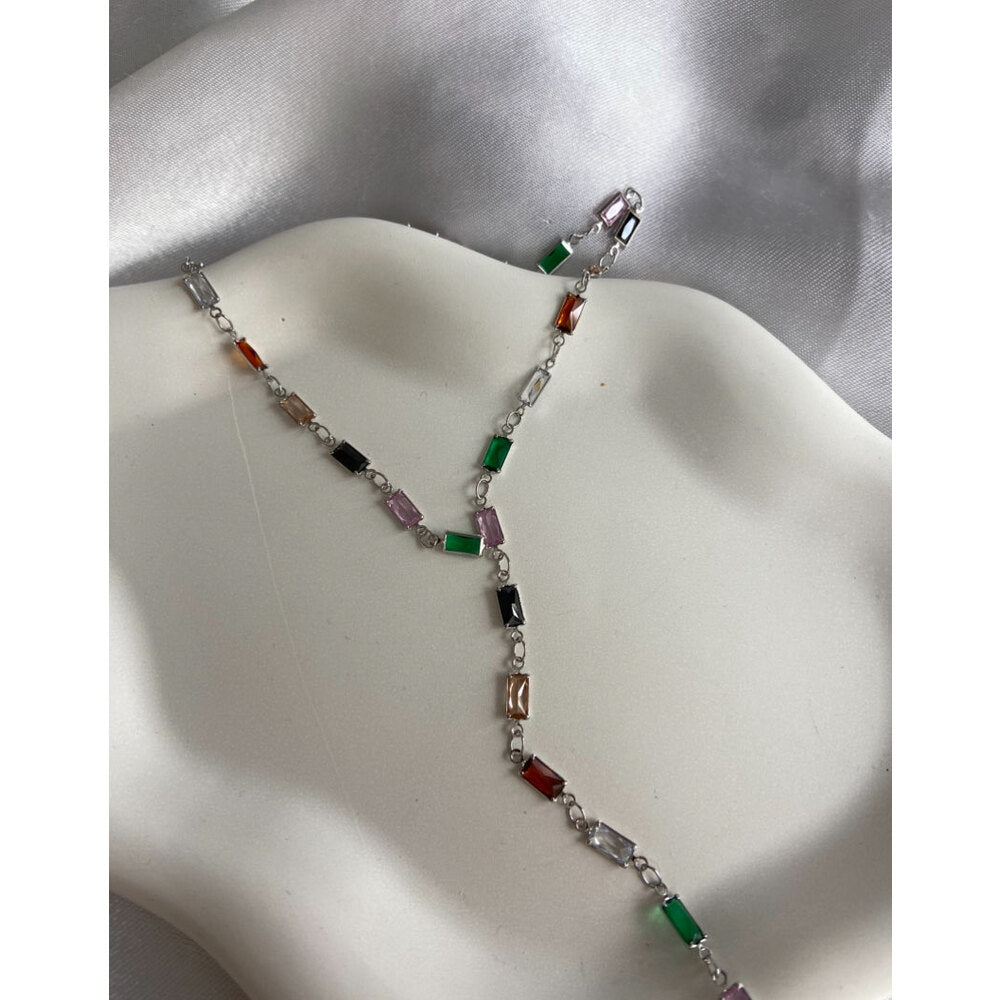 Gümüş Renkli Y Kolye