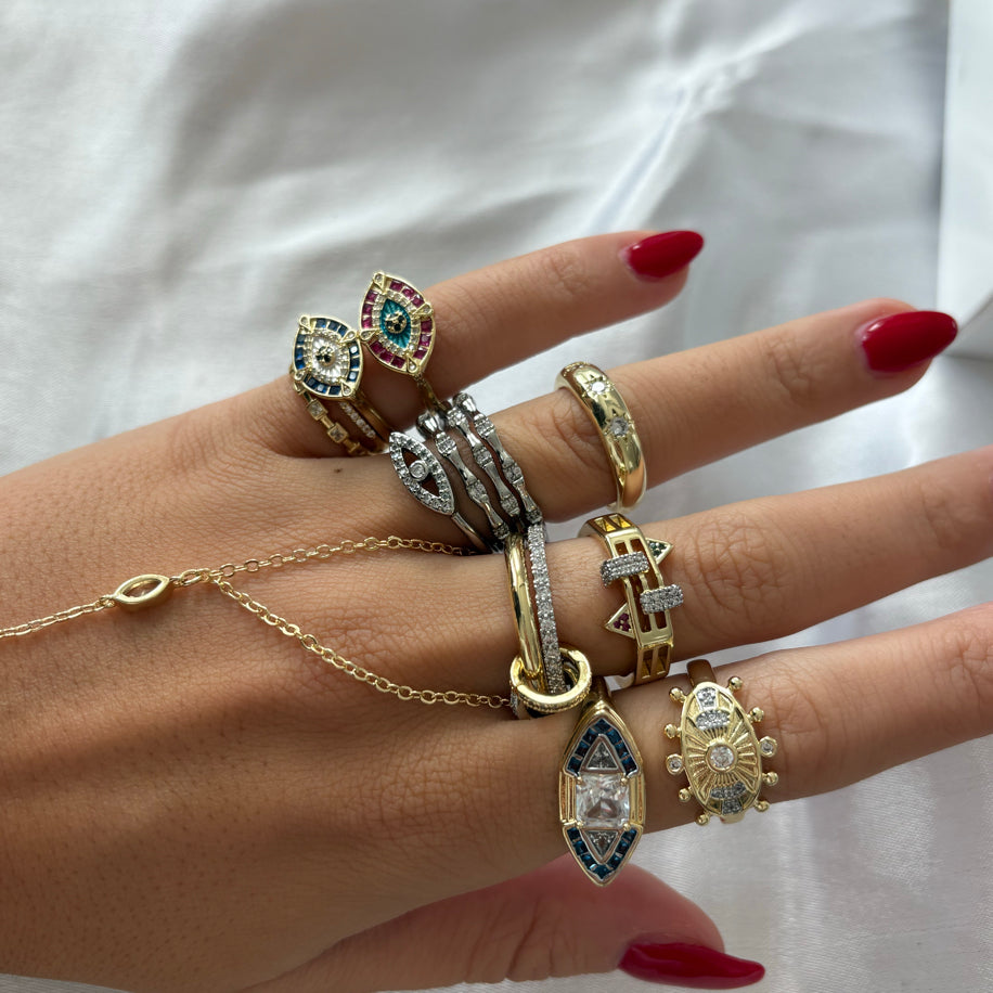 Gümüş 3 Sıralı Yüzük