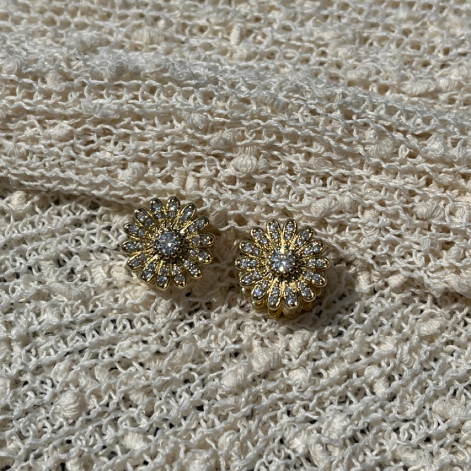 Yuvarlak Çiçek Küpe