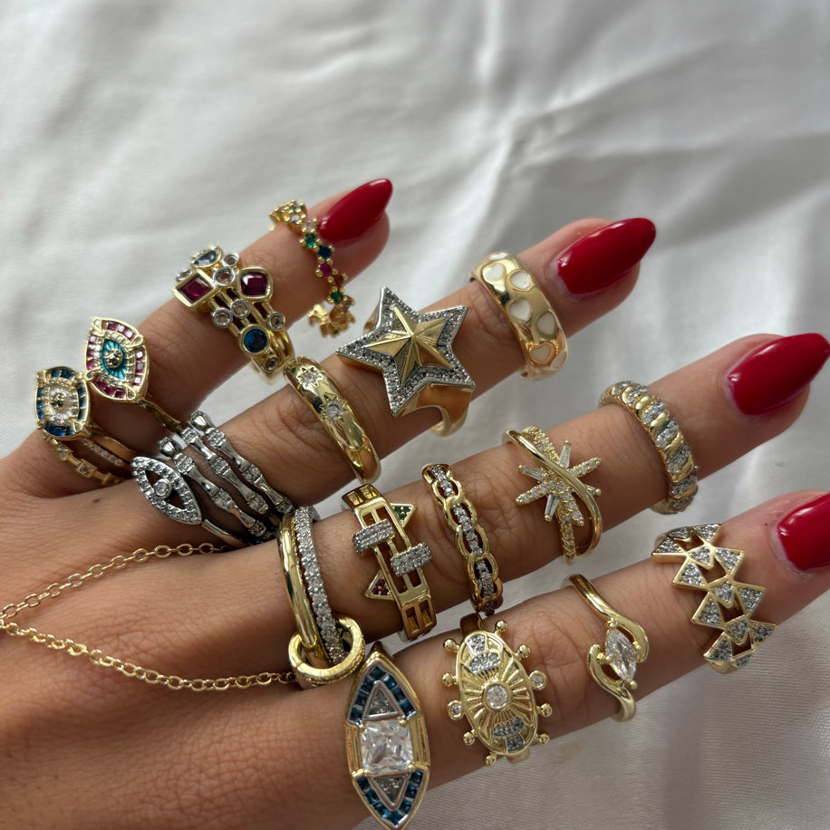 Taşlı Yıldız Yüzük