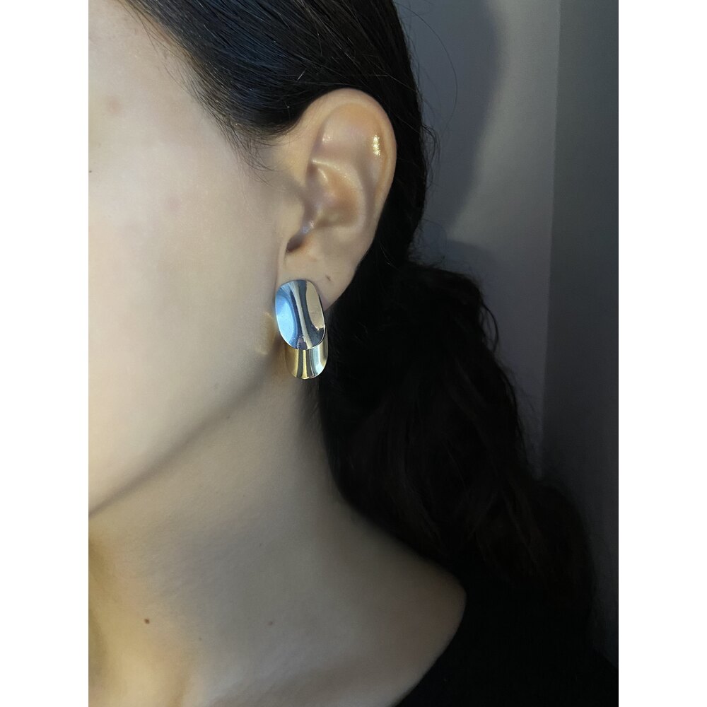 Gold-Gümüş Sallantılı Küpe