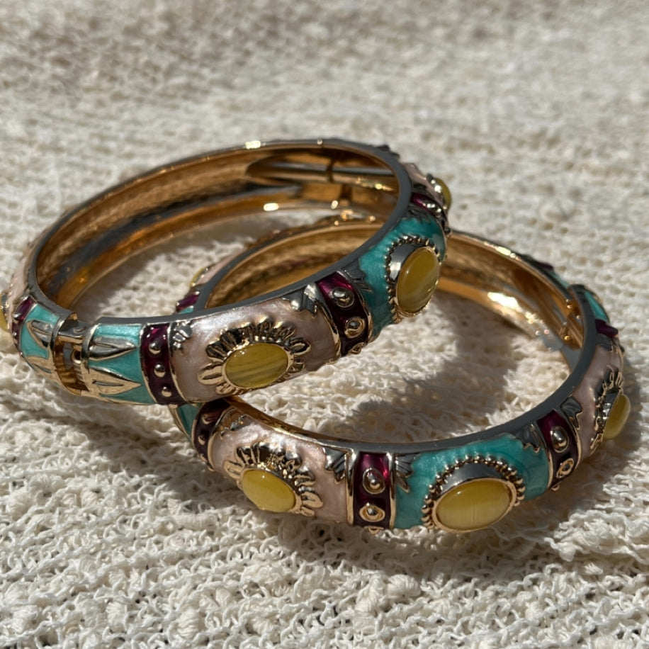 Etnik Kelepçe- Mavi,Pembe