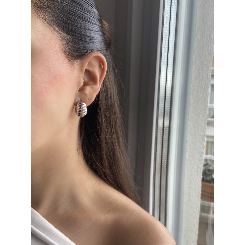 Salyangoz Küpe -Gümüş