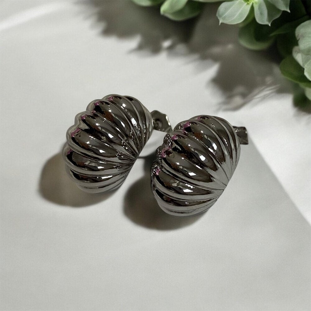 Salyangoz Küpe -Gümüş